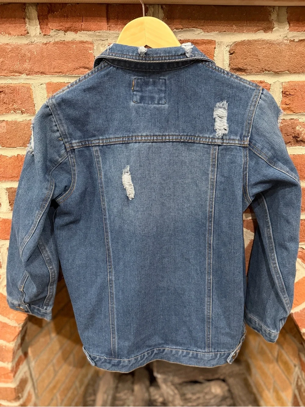 Boys' Distressed Blue Denim Jacket